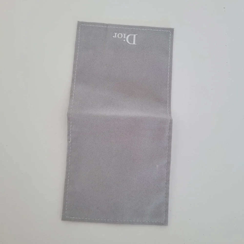 Dior Small Grey Suede Jewelry Pouch Mini Travel Dust Bag Case‎ Ring Earring